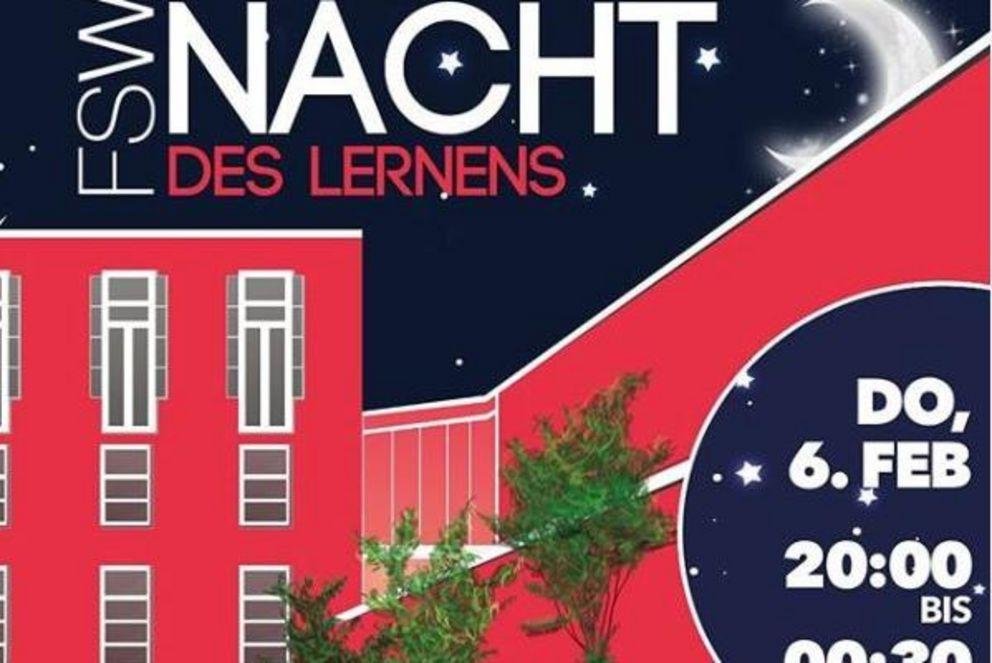 Flyer zur Langen Nacht des Lernens am 06. Februar im WIWI-Gebäude