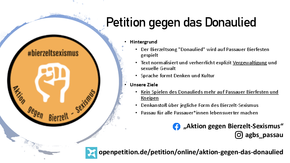 [Translate to Englisch:] Petition gegen das Donaulied