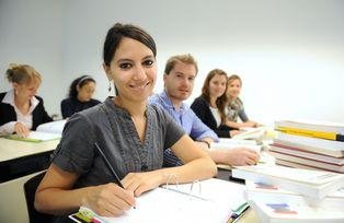 Students with books