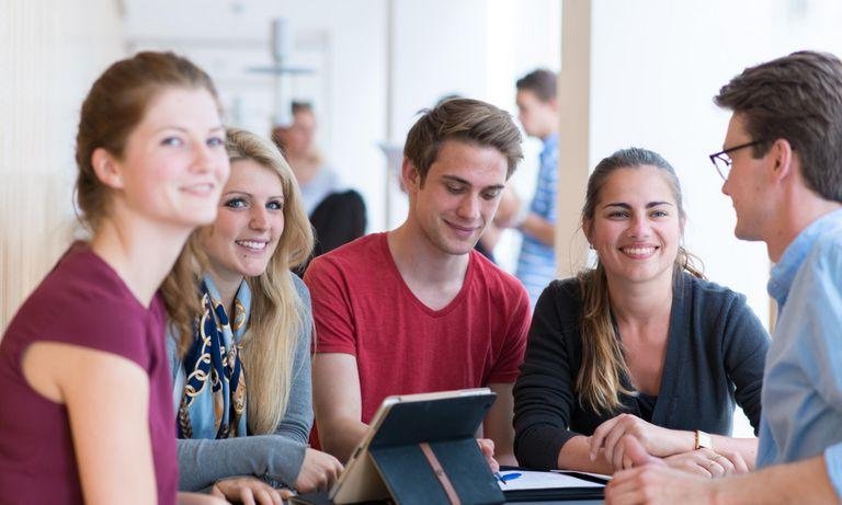 Students on campus