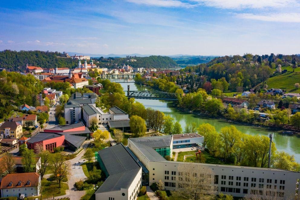 Universit&auml;t Passau aus der Vogelperspektive