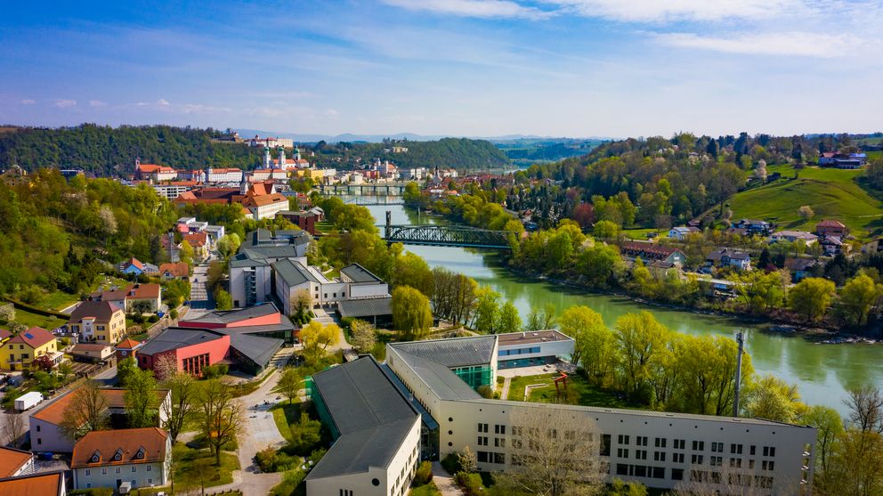 Universität Passau aus der Vogelperspektive