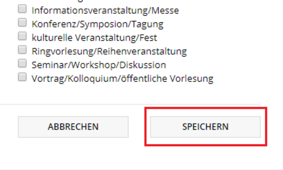 Kalendereintrag erstellen - Speichern Kalendereintrag erstellen - Speichern
