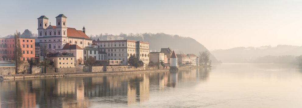 Passau im morgendlichen Nebel