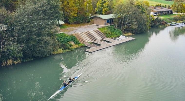 Ruderkurs des Sportzentrums auf dem Inn