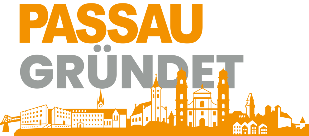 "PASSAU GRÜNDET"-Logo with Passau skyline