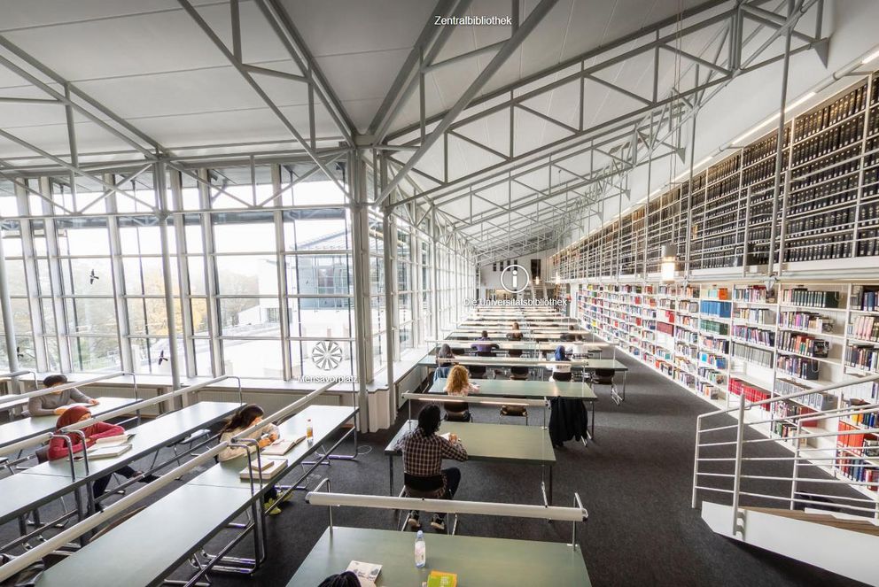 Barrierefreie virtuelle Campustour: Zentralbibliothek