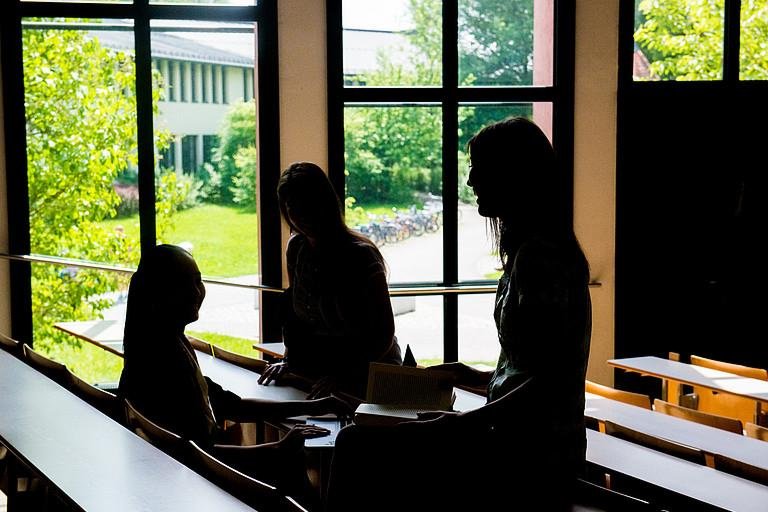 Studierende ausgeschwrmt im Hrsaal