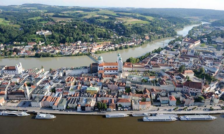 Aerial view of Passau