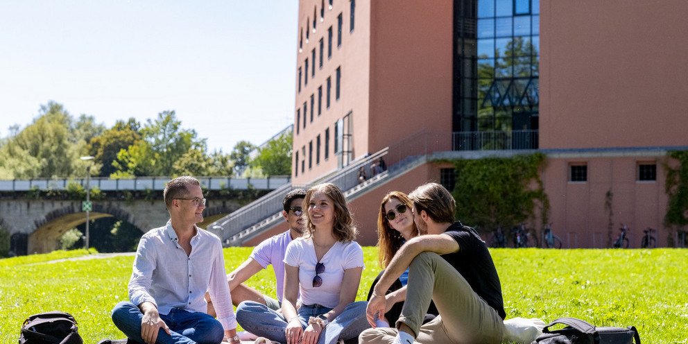 Studierende auf der Innwiese