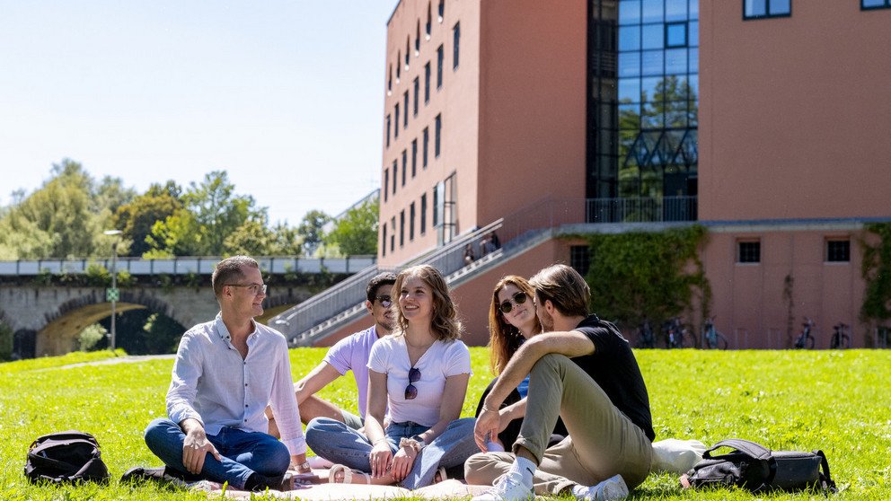 Studierende auf der Innwiese
