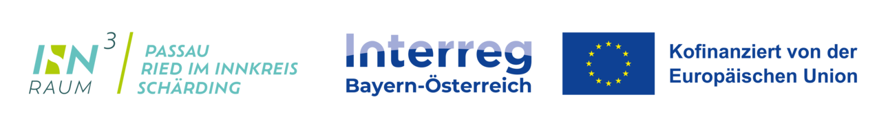 F&ouml;rderlogo Innraum3 Interreg Bayern &Ouml;sterreich Kofinanziert von der Europ&auml;ischen Union