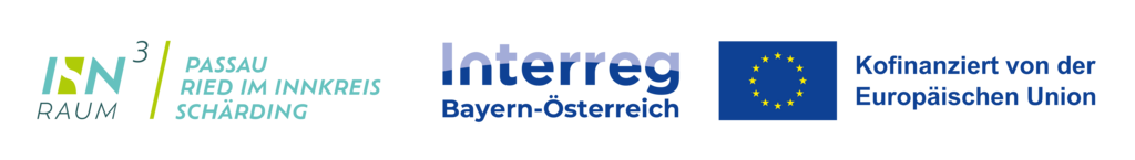 F&ouml;rderlogo Innraum3 Interreg Bayern &Ouml;sterreich Kofinanziert von der Europ&auml;ischen Union