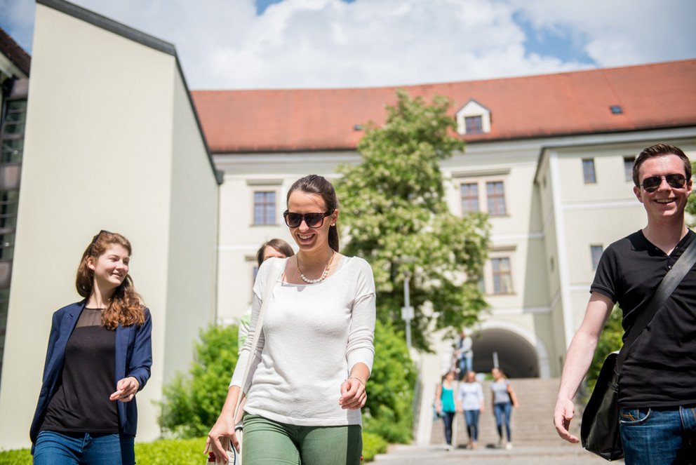 students walking through St. Nikola