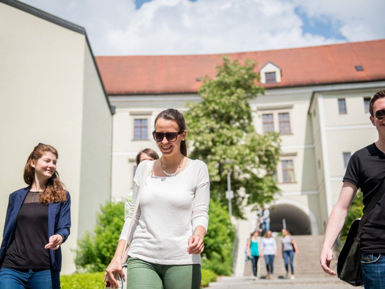 students walking through St. Nikola