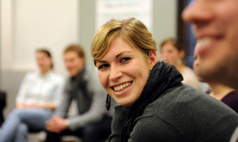 Female student in seminar