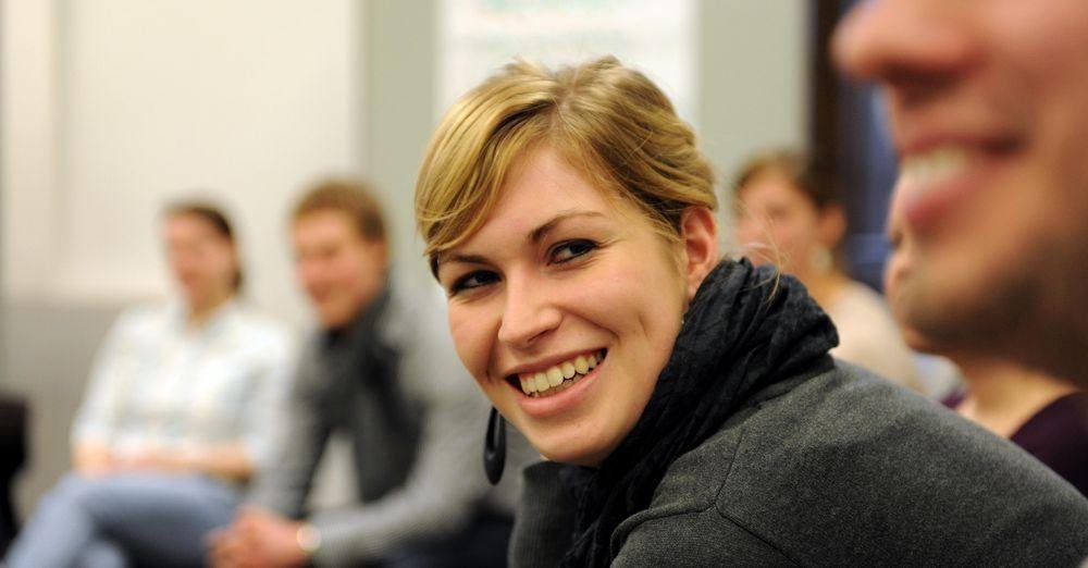 Female student in seminar