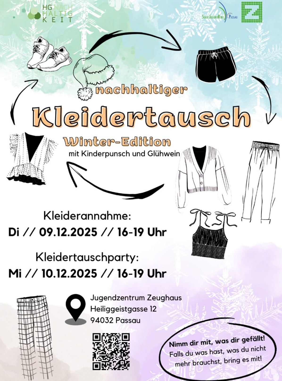 Einladungsflyer zum Kleidertausch