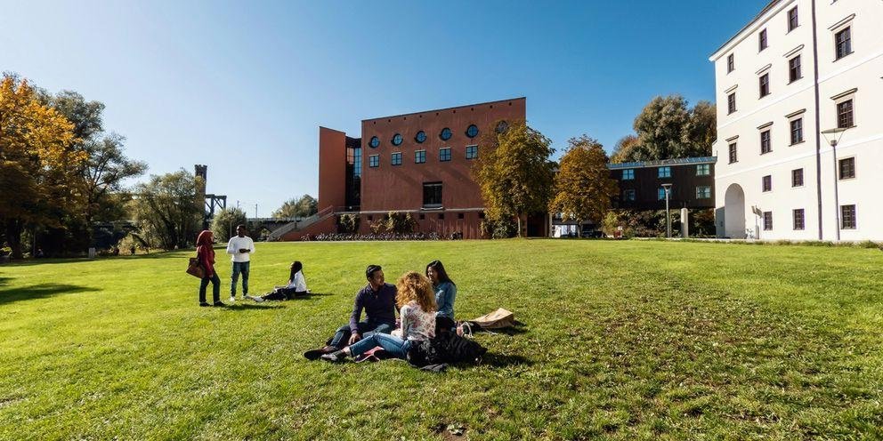 Studierende auf der Innwiese