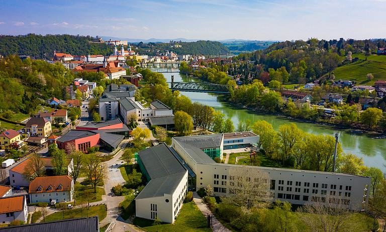 Luftbildaufnahme des Campus