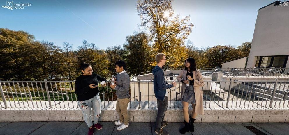 Screenshot der Campustour: Blick Richtung Süden