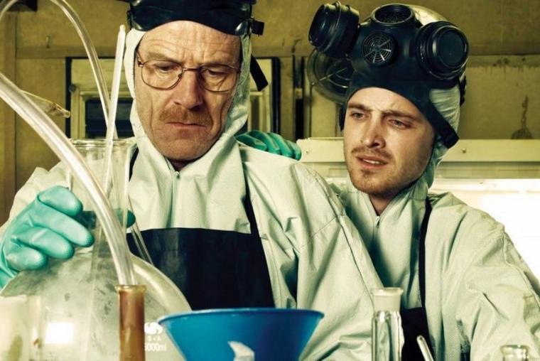 Walter White und Jesse Pinkman betreiben Wissenschaft.