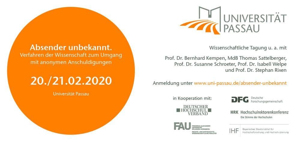 Save the Date: Wissenschaftliche Tagung „Absender unbekannt“