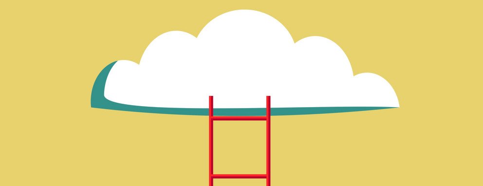 Ladder leading to a cloud