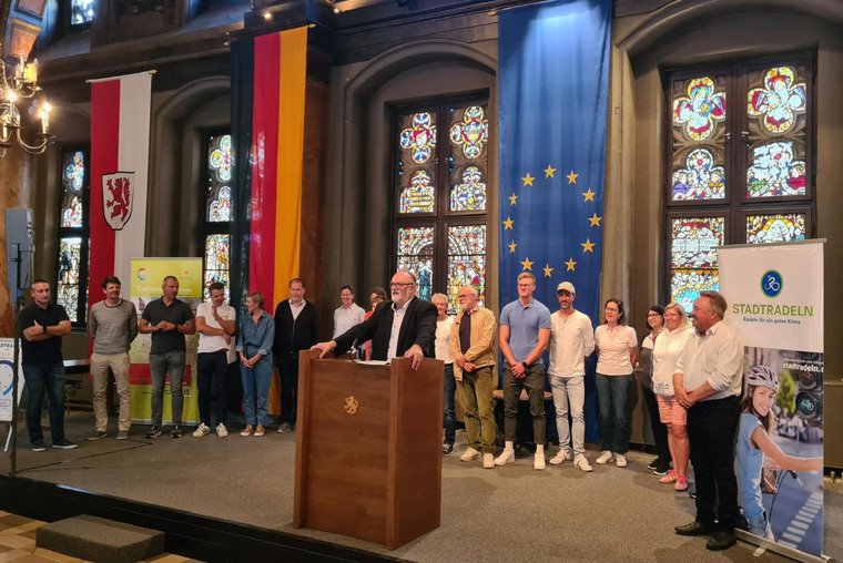 Stadtradeln Siegerehrung mit OB Jürgen Dupper
