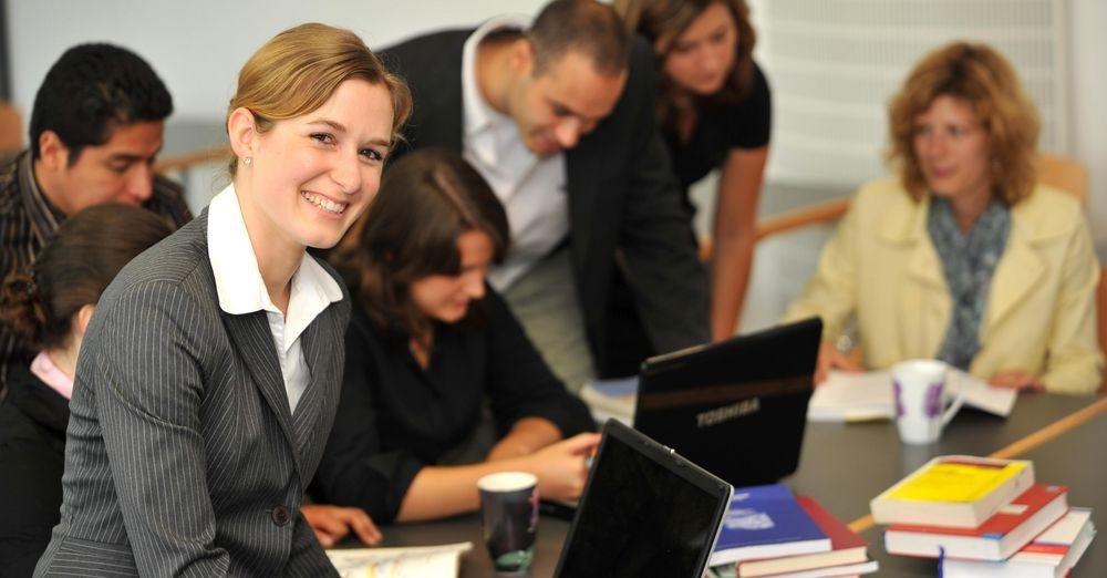 Female student in a business context