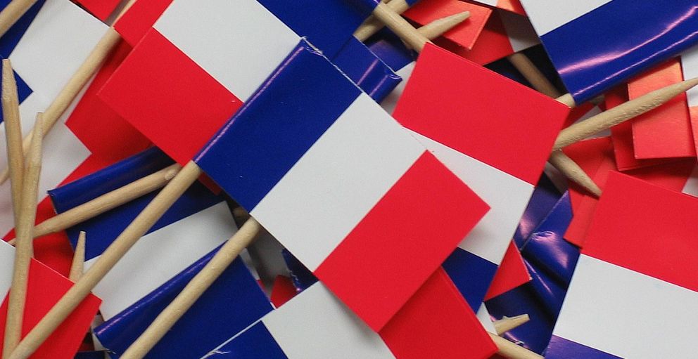 Kleine französische Flaggen