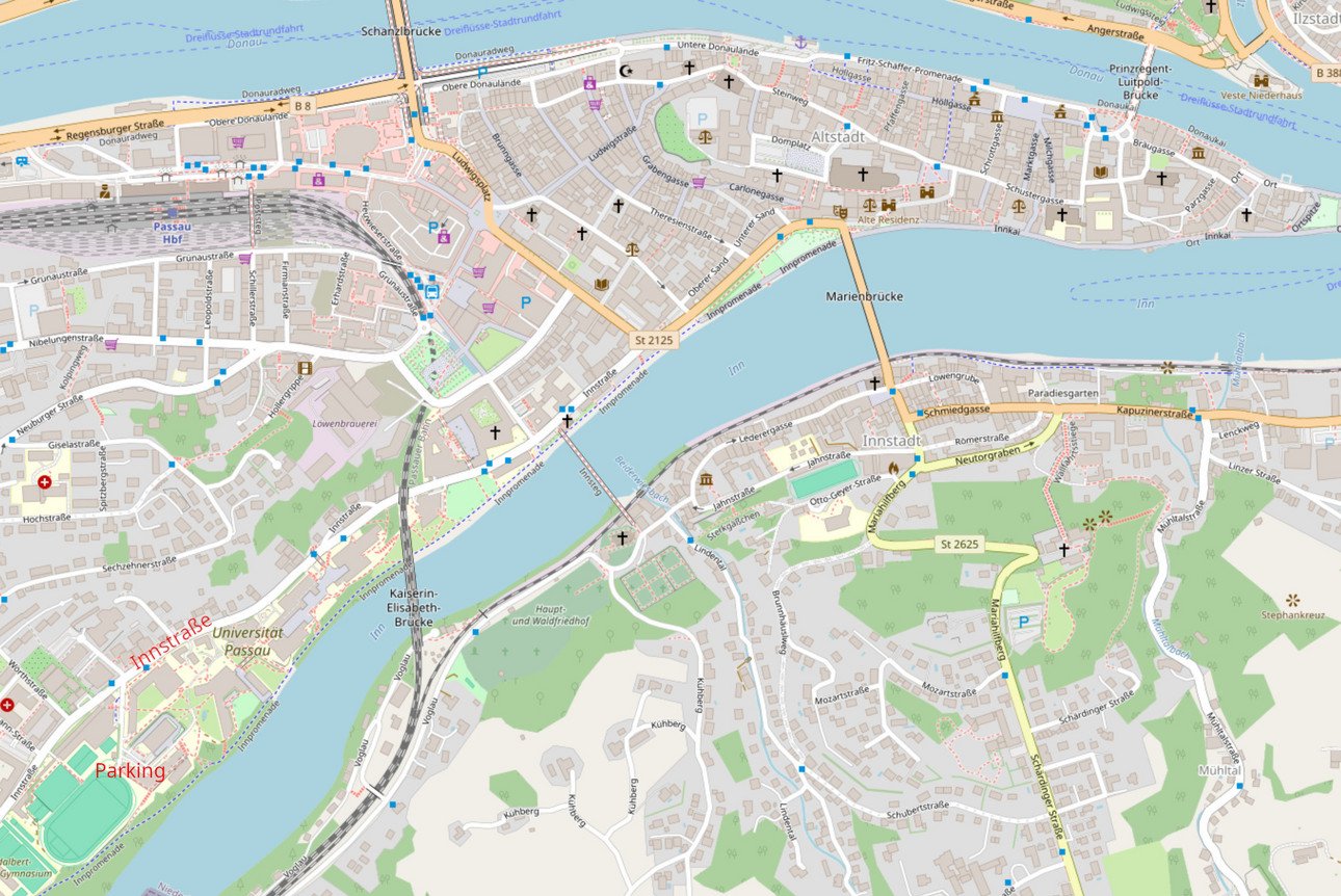 Map with parking (openstreetmap.com)