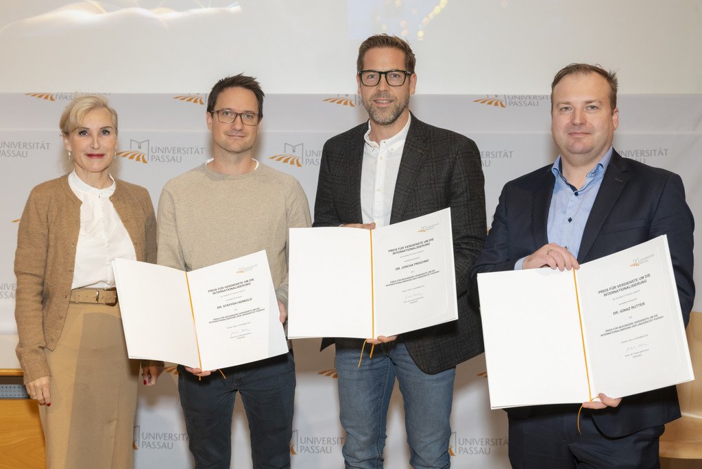 v.l.n.r. Vizepr&auml;sidentin Prof. Dr. Christina Hansen, Prof. Dr. Steffen Herold, Prof. Dr. Joscha Prochno, Prof. Dr. Ignaz Rutter