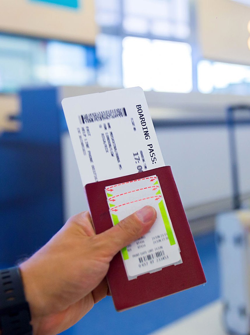 Passport and documents ready for departure!