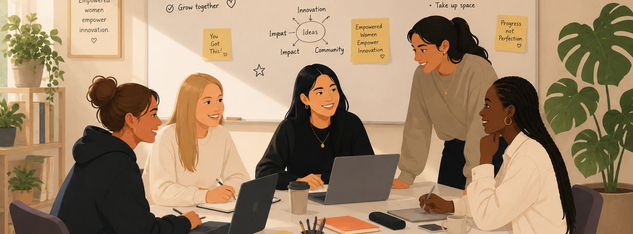 Ai-generated image: women are exchanging ideas
