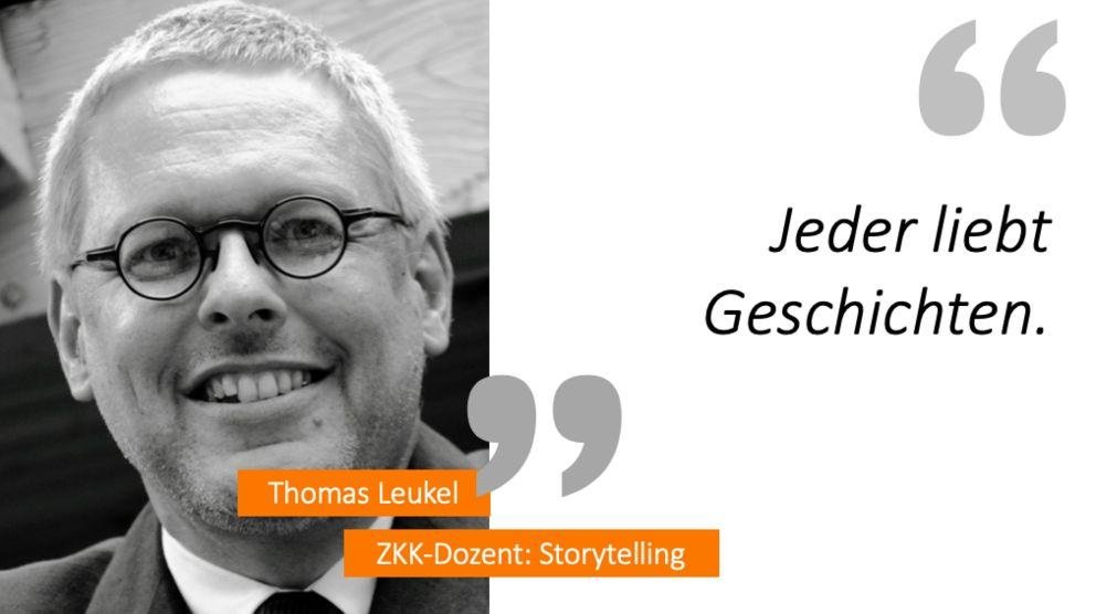 Thomas Leukel sagt: "Jeder liebt Geschichten."