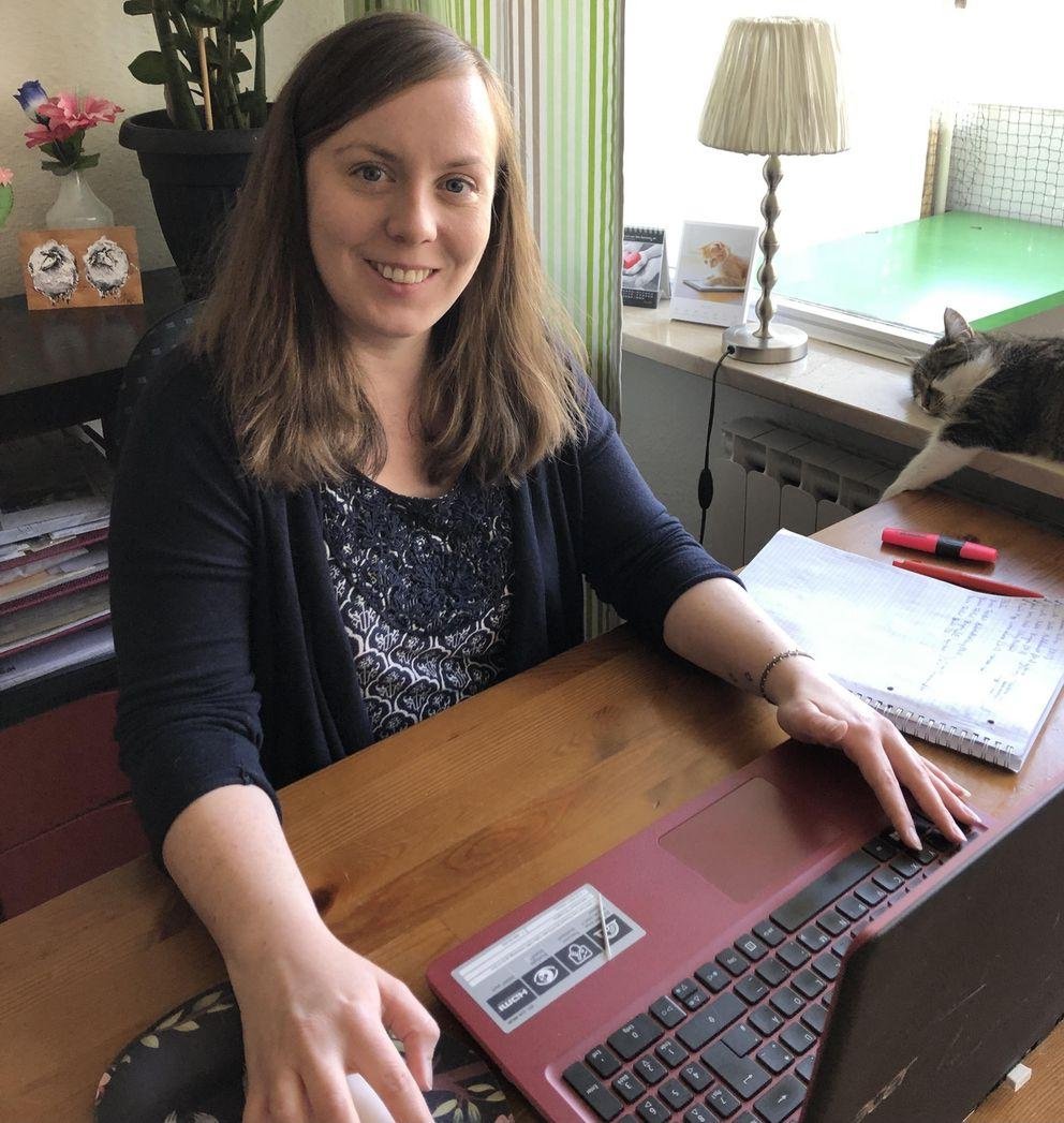 Marit Faas im Homeoffice