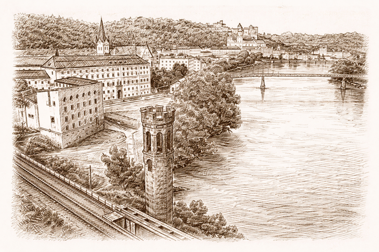 Dekoratives Bild der Kachel 'GEBUDEshyOFFIZIANTEN'