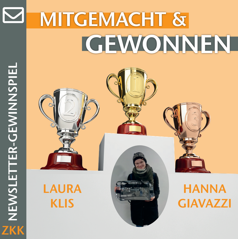 Auf dem Bild sieht man die drei Gewinnerinnen des Newslettergewinnspiels aus dem November 2024