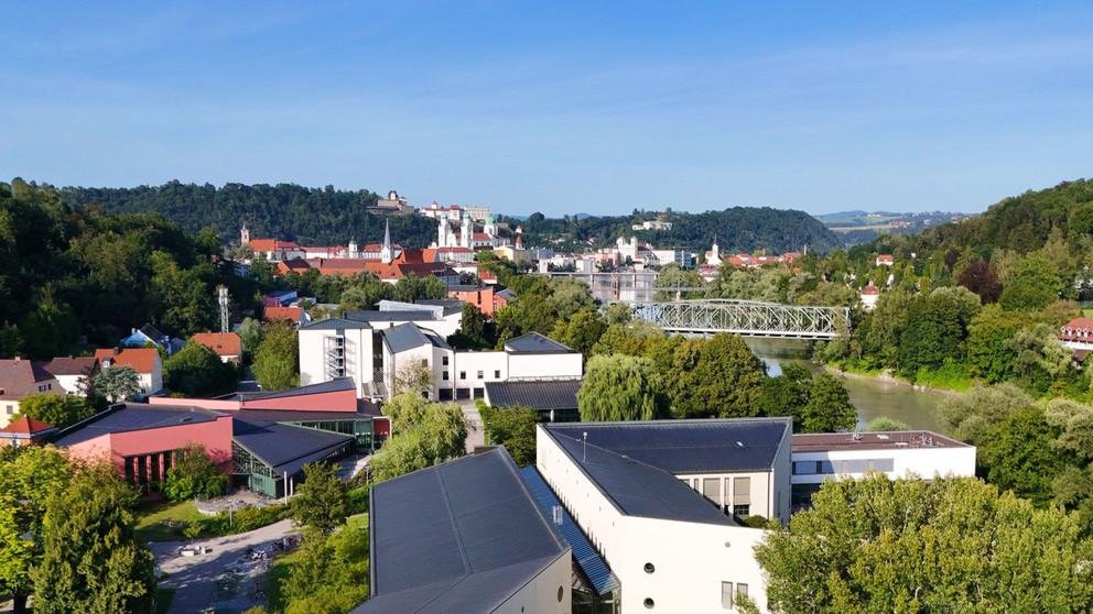 Luftbild vom Campus der Universität Passau