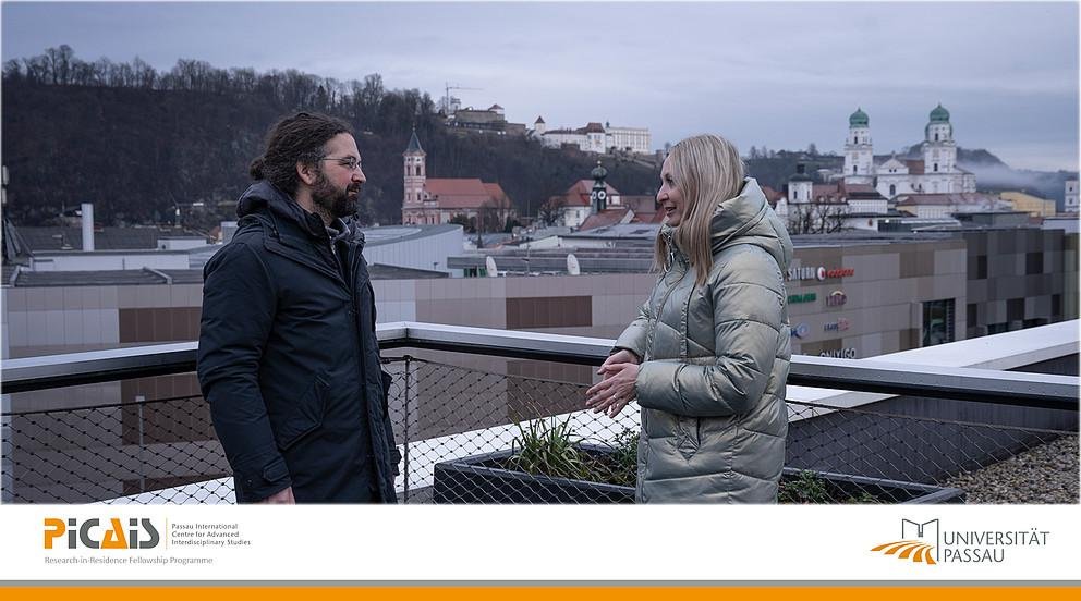 Prof. Dr. Florian Töpfl (links) und Dr. Olena Melnykova-Kurhanova (rechts)