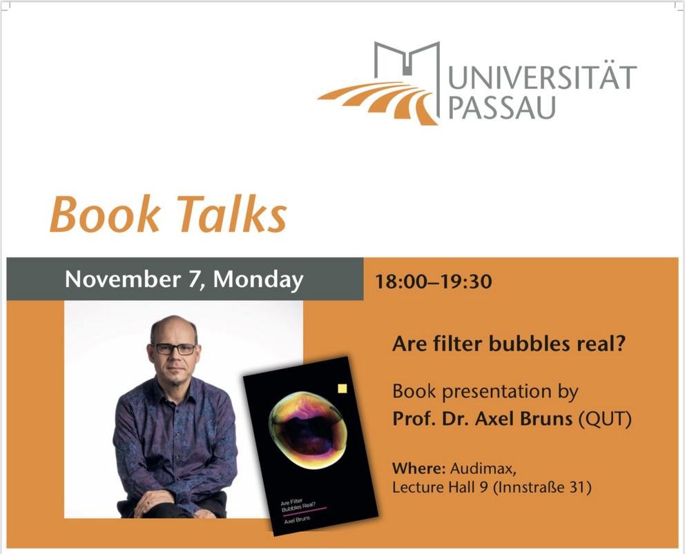 Plakat für die Veranstaltung: "Are Filter Bubbles real?"