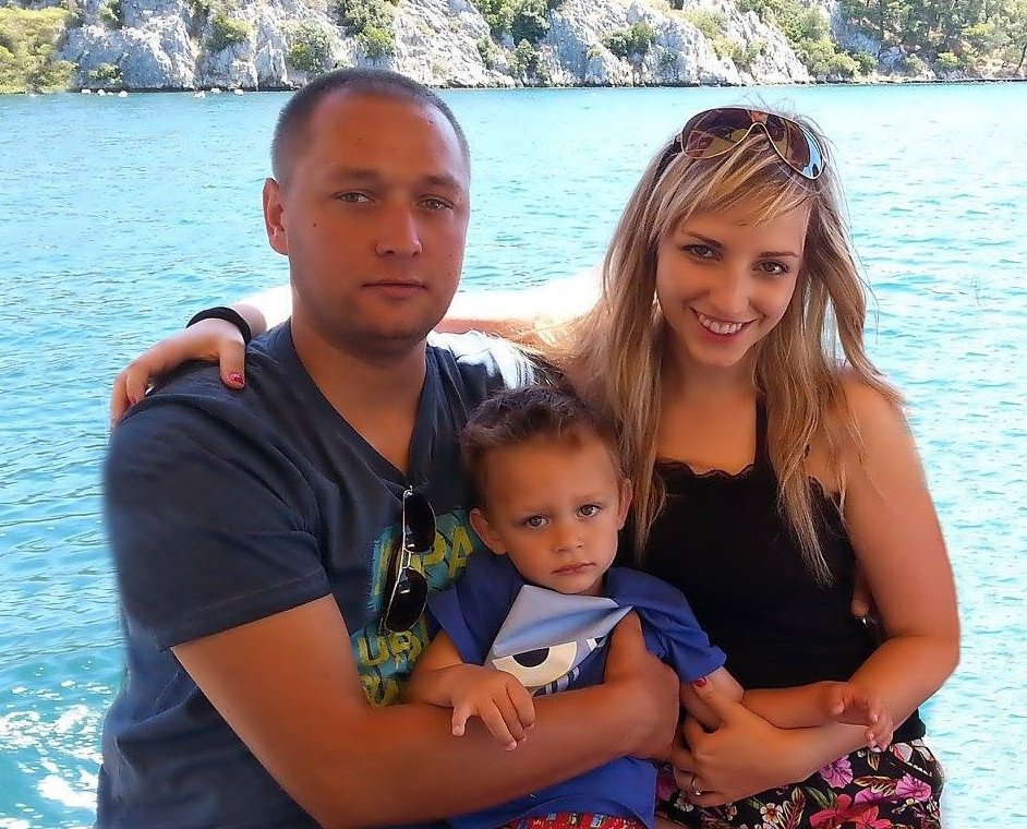 Beata Wojcik mit Familie