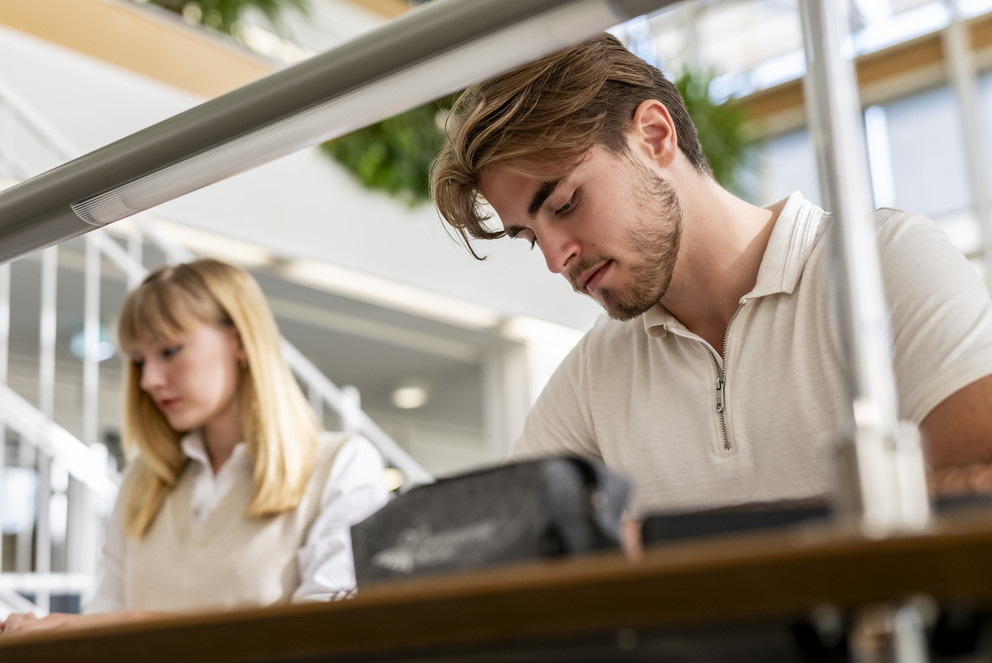 Studierende in der Unibibliothek Passau
