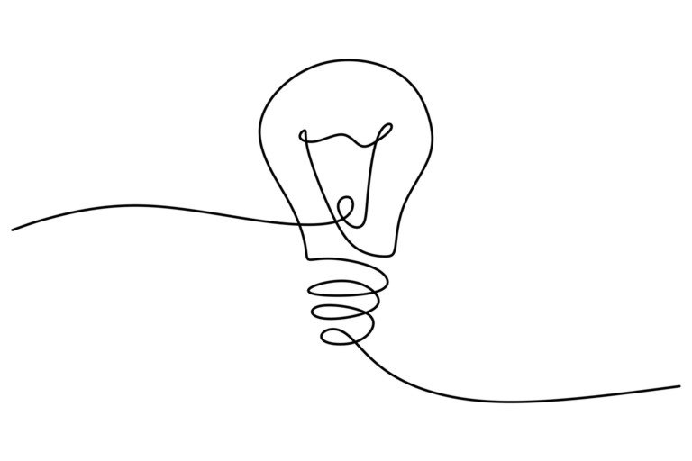 Zeichnung einer Glhbirne