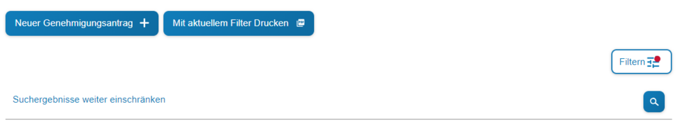 Anzeige der Filternoption in BayRMS