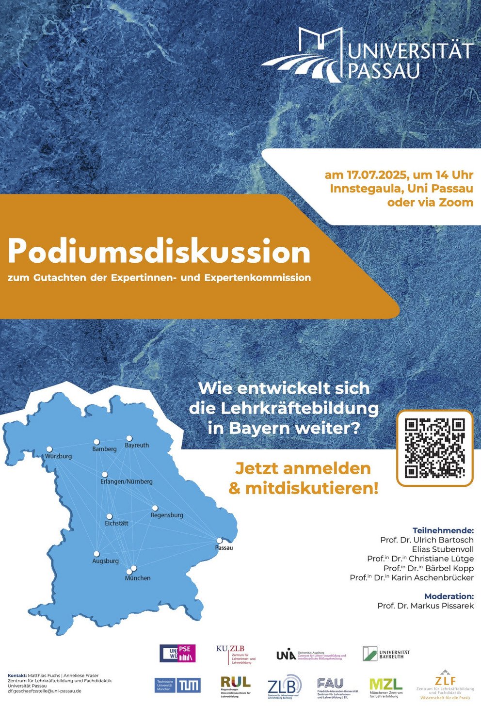 Plakat zur Podiumsdiskussion