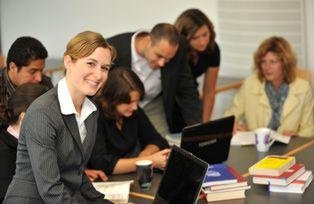 Business students attending a seminar