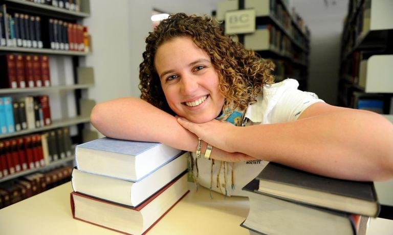 Female student with books