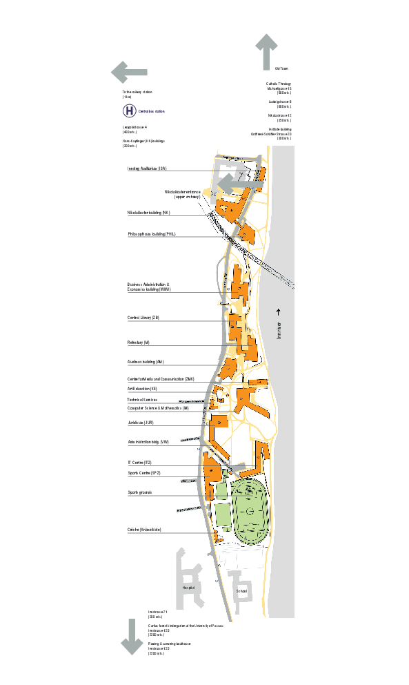 Map of the University of Passau